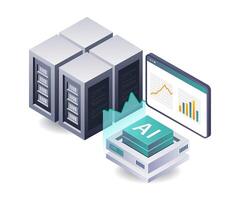 Artificial Intelligence for Server Data Analytics vector
