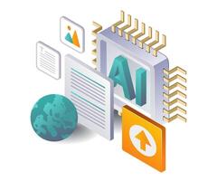 Managing Data with Artificial Intelligence vector