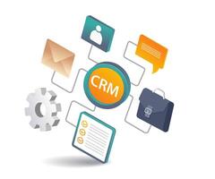 Optimizing Business Networking with CRM Systems vector
