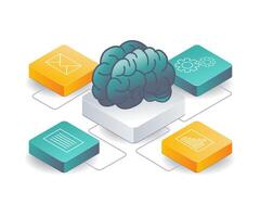 Artificial Intelligence Networks for Business Growth vector