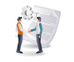 Agreement and Collaboration in Business Development vector
