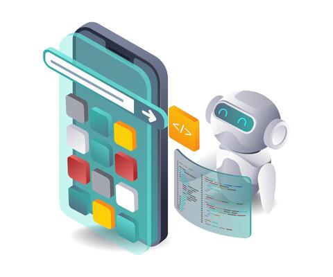Artificial intelligence robot develops smartphone application