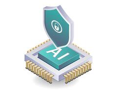 Artificial Intelligence Technology Systems Security vector