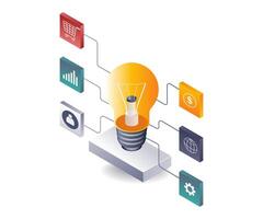 Optimistic Ideas for Business Development vector