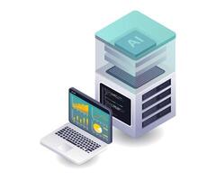 Insights from Data Analytics in Computer Server Technology vector