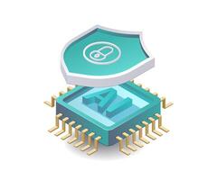 Security in Artificial Intelligence Technology vector