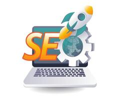 SEO Optimization for Technology Startups vector