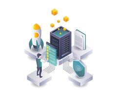 Technology Startup Server Checklist Analysis vector