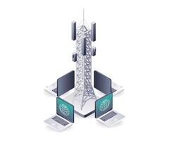 Tower Infrastructure for Data and Information Technology vector