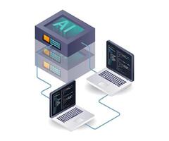 Evolution of Artificial Intelligence Technology vector