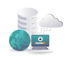 Strategies for Cloud Server Network Administration vector