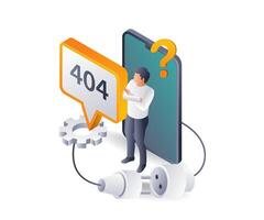 Understanding and Fixing 404 Errors on Smartphone Systems vector