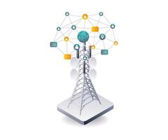 Information Technology Communication Tower Network vector
