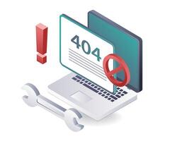 Repairing Error 404 on Your Computer vector