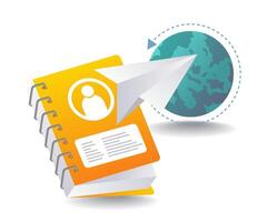The Global Data Handbook flat illustration vector