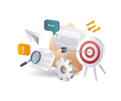 Targeted Email Marketing Using Digital Technology vector