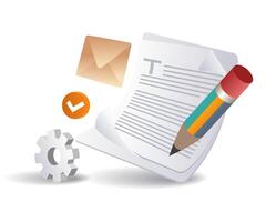 writing informational article concepts vector