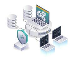 Database Security Maintenance in Technology Systems vector