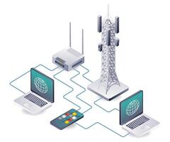 Innovative Hardware Networking Solutions for IT Systems vector