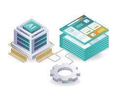 The Impact of Artificial Intelligence on Web App Innovation vector
