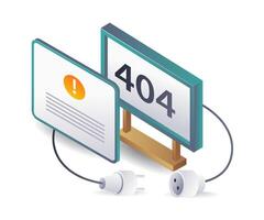 Troubleshooting and Fixing Error 404 Messages vector