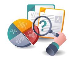 Exploring Startup Business Information Analysis vector