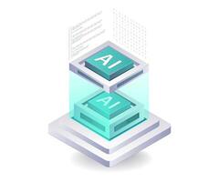 Data in Artificial Intelligence technology vector