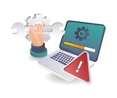 Hardware and Software Upgrades computer services vector