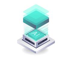 Data Server Management in AI Technology vector