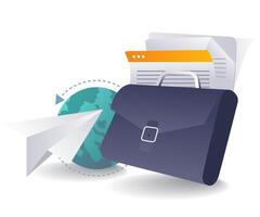 The World of Business Data Management vector
