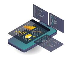Programming Language Data Analysis in Smartphone App Development vector