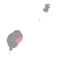 Cantagalo District map, administrative division of Sao Tome and Principe. illustration. vector