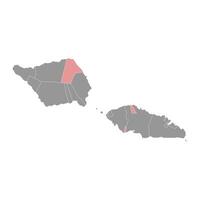 Gagaemauga district map, administrative division of Samoa. illustration. vector