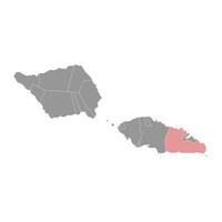 Atua district map, administrative division of Samoa. illustration. vector