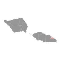 Vaa o Fonoti district map, administrative division of Samoa. illustration. vector
