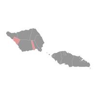 Satupaitea district map, administrative division of Samoa. illustration. vector