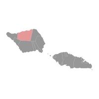 Gagaifomauga district map, administrative division of Samoa. illustration. vector