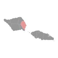 Faasaleleaga district map, administrative division of Samoa. illustration. vector