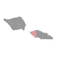 Aana district map, administrative division of Samoa. illustration. vector