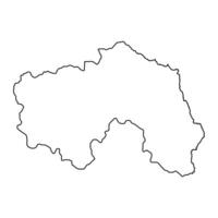 Eastern Statistical Region map, administrative division of North Macedonia. illustration. vector