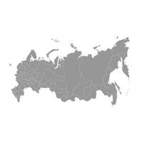 Kaliningrad Oblast map, administrative division of Russia. illustration. vector