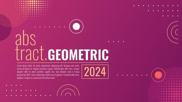 Elegant abstract geometric background with gradient color. Geometric background. Pink purple gradient background vector