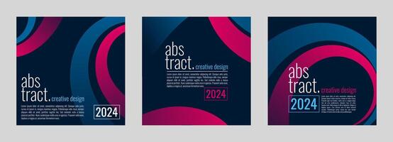 Set of banners, posters, business cards, invitations, design template for your business promotion and social media. Lines and stripes design vector