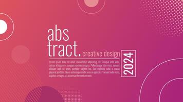 Elegant abstract geometric background with gradient color. Geometric design background. Pink orange gradient background vector