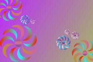 a colorful background with several colorful swirls vector