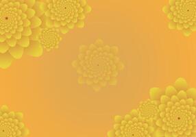 Premium Luxury Flower Abstract background, isolated on premium gold color background vector