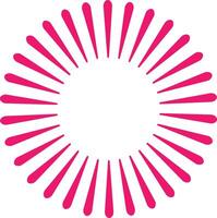 Pink Circular Pattern - Abstract Design with Symmetrical And Radial Rays vector