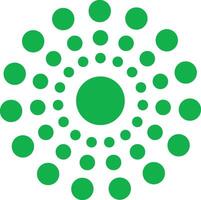 Vibrant Green Circular Pattern - Modern Geometric Design with Concentric Circles on a Clean White Background vector
