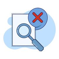 concept Search no results. the search yielded no results. File management administration, data archiving, modern graphic elements for landing page, blank state ui, infographics, icons. vector