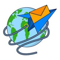 Concept of order, newsletter, email subscription. new message orders, minimal email sending, email subscriptions to send newsletters for promotions and product updates, online communications. vector